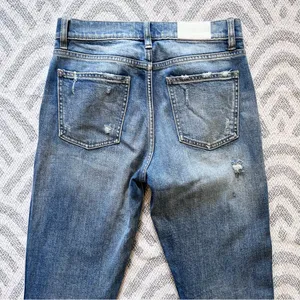 PISTOLA Charlie High Rise Straight Leg Button Fly Zipper Blue Denim Jeans 26 thumbnail 8