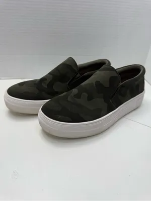 Steve Madden Gills Women's Camo Green Slip-On Platform Sneakers size 7.5 thumbnail 4