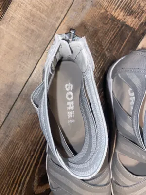 Sorel Light Gray Strappy Wedge Sandals thumbnail 2
