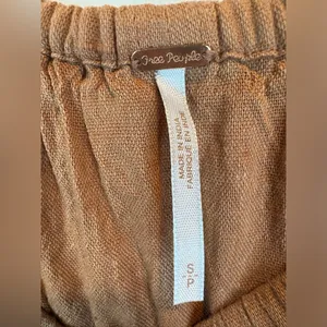 Free People‎ Boho Brown Ruffled Relaxed Cotton Tunic Size S thumbnail 6