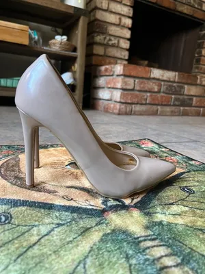 Anne Michelle Women's Nude Patent Pointed-Toe Heels thumbnail 6