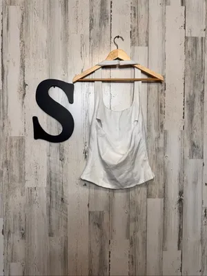 SHEIN White Tweed Halter Top Womens S 4 Coquette Satin Bow Open Drape Back thumbnail 3