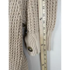 J.Crew Women’s Size XS Cozy Knit Turtleneck Poncho Sweater 100% Cotton Camel thumbnail 10