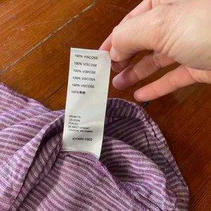 Kyra Purple & White Stripe 100% Viscose Lounge Short Set Pockets Sz M💛🎀 thumbnail 10