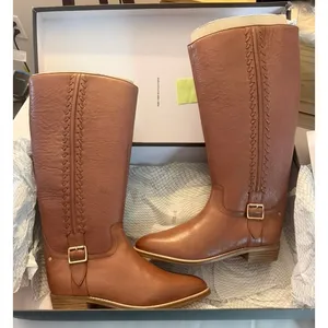 NWB Bronx Leni-Jo Buckle Leather Boots x Anthropologie in Caramel sz. 9US 40EU thumbnail 3