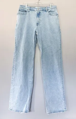 Abercrombie Curve Love 90s Relaxed High Rise Jeans Light Wash 32/14 XL Length thumbnail 1