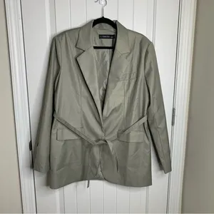Lioness‎ Shopbop Olympia blazer green dress minimalist size small chic preppy thumbnail 4