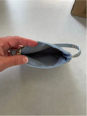 Women's Light Blue & Brown Plaid Wristlet Clutch One Size thumbnail 3
