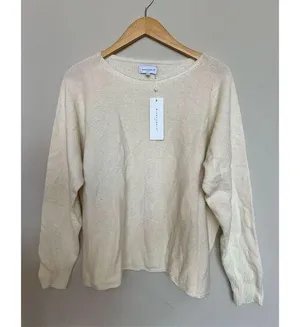 NWT Bianco & Blu Italy Merino Wool & Cashmere Blend Sweater Size L thumbnail 1
