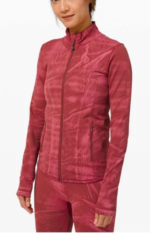 Lululemon‎ Womens Sz 4 Ebb to Street Define Jacket Chianti Red Outdoor Gym Comfy thumbnail 1