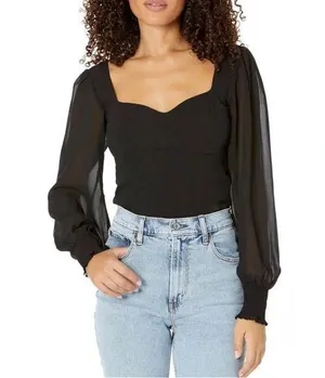 Abercrombie Crop Top Puff Sleeve thumbnail 1