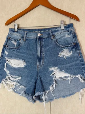 American Eagle Women’s Highest Rise ‘90 Boyfriend Shorts 3” Distressed 12 thumbnail 3