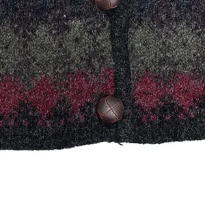 Vintage 90s Cardigan Sweater Womens Small Fair Isle‎ Multicolor Dress Barn thumbnail 4