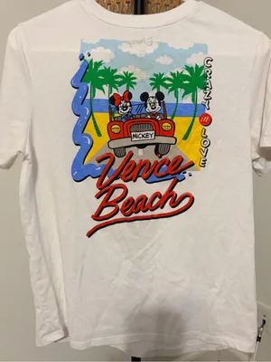 Disney Venice Beach White Graphic Tee - Casual thumbnail 4