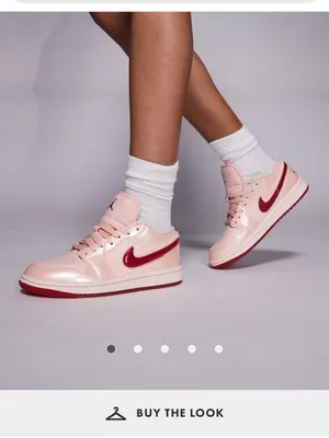 Nike Air Jordan 1 Low sneakers in light orange and pink. Worn once. Sz women 9 thumbnail 2