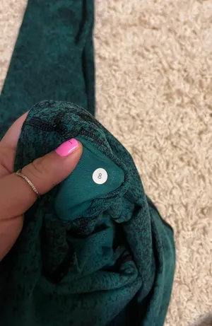 Lululemon Green Speckled Wunder Under 28" luon leggings size 8 thumbnail 3