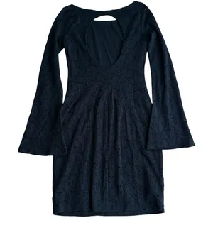 Moda International Elegant Black Long Sleeve Dress thumbnail 1