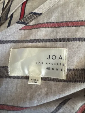 J.O.A. Los Angeles One-Shoulder Striped Cotton Top thumbnail 4