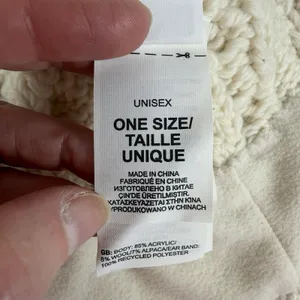 The North Face Hat Beanie‎ One Size Ivory Cable Knit Lined Wool Alpaca Blend thumbnail 9