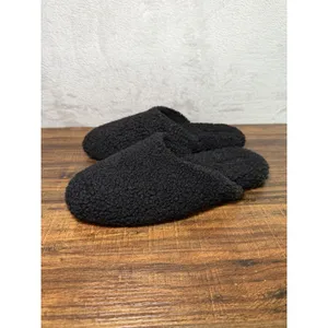 Bombas Sunday Slipper Faux-Fur Sherpa Slip-On Mule In Black - Women's Size 6 thumbnail 2