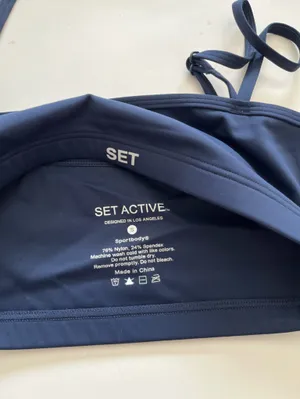 Set active Sport Body Micro Navy Blue Sports Bra Size Small thumbnail 3