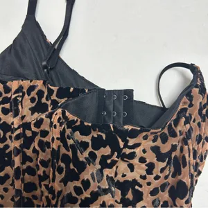 Windsor Animal Print Corset Tank Crop Top NWT BLACK BROWN thumbnail 5
