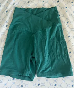 Aerie Offline Crossover Green Biker Shorts s thumbnail 1