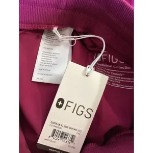 FIGS Scrub Pants Womens XXS Tall Magenta Boston Slim Jogger Medical Zip Pockets thumbnail 5