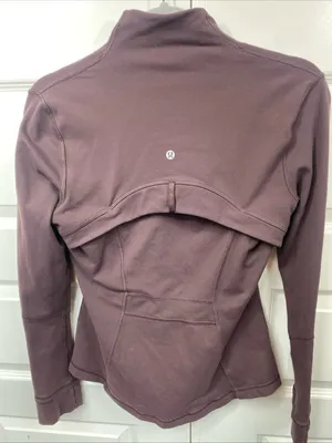lululemon athletica Burgundy Full Zip Jacket Zipped Pockets Thumbholes 8 thumbnail 4