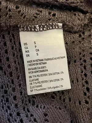 American Eagle Outfitters Sweater Womens Small Purple Open Knit Long Sleeve thumbnail 6