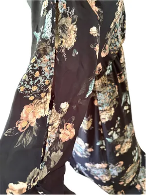 ROKOKO Black Floral Maxi Dress Size XL (22” PTP) NWT thumbnail 5