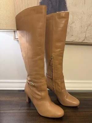 Naturalizer Henny Tall Tan Leather Boots size 9M thumbnail 2