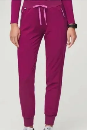 FIGS Women's Zamora Jogger Scrub Pants Magenta Medium Petite MP EUC thumbnail 1