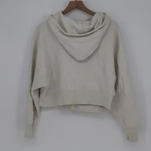 Wild Fable Hoodie Womens S Cropped Zip Up Oatmeal Heather Relaxed Good thumbnail 7