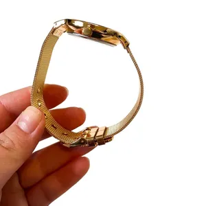 Time and Tru Gold Floral Watch Adjustable Faux Gold Bracelet Feminine Chic Y2K thumbnail 2