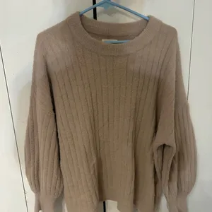 Aerie Soft Brown Ribbed Crew Neck Sweater thumbnail 2