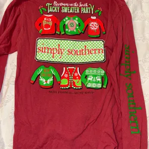 Simply Southern Red Christmas Long Sleeve Tee thumbnail 1