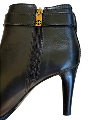 EUC Tory Burch Leather Bristol Heeled Ankle Boots Black Size 7.5 thumbnail 7