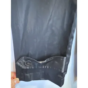 Lauren Ralph Lauren Womens‎ Black Trench Coat Hidden Button Rain Jacket Large thumbnail 3