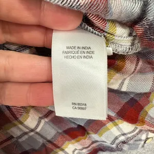 Lucky Brand Plaid Western Pearl Snap Peplum Shirt Red Blue Yellow Rodeo Festival thumbnail 10