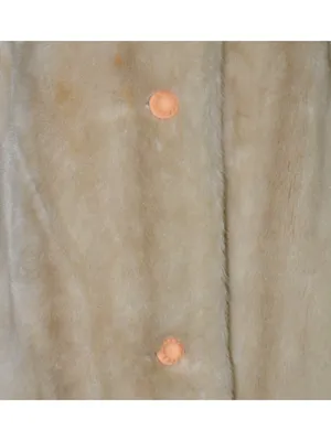 Vintage Dubrowsky & Joseph Faux Fur Coat Size 14 Cream Beige Plush Mod Jacket thumbnail 7