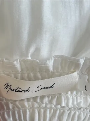 Mustard Seed White Ruffle Tie-Front Tiered Mini Dress thumbnail 5