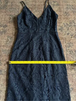 ASTR the Label Navy Lace Dress Size XS thumbnail 7