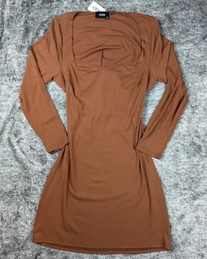 NWT Cider Open Back Dress Women's 1XL Brown thumbnail 1