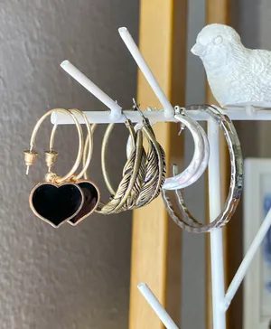 Boutique Hoop earrings set of 4🍂🖤 thumbnail 2
