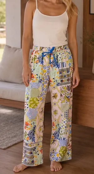 BY ANTHROPOLOGIE Patchwork Pajama Pants thumbnail 1