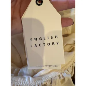 English Factory Dress Women Small Beige‎ Ruffled Neck Sleeveless Midi NWT Boho thumbnail 5