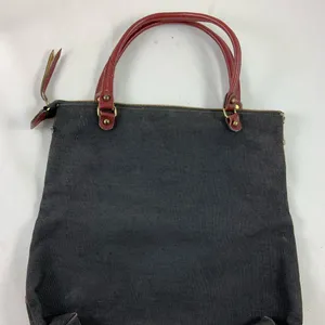 Vintage B.B. couture Blk & Brwn hand handle bag thumbnail 4