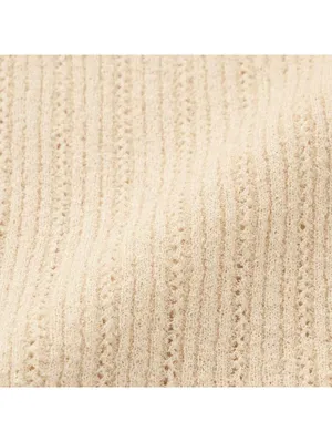 Uniqlo GU Loop Boucle Yarn Semi-Sheer Long Cardigan Beige thumbnail 4