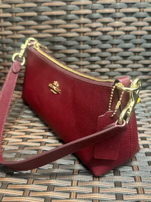 COACH nwt coach Charlotte Shoulder bag dark wine CCO18 WITH CHERRY CHAINS thumbnail 5